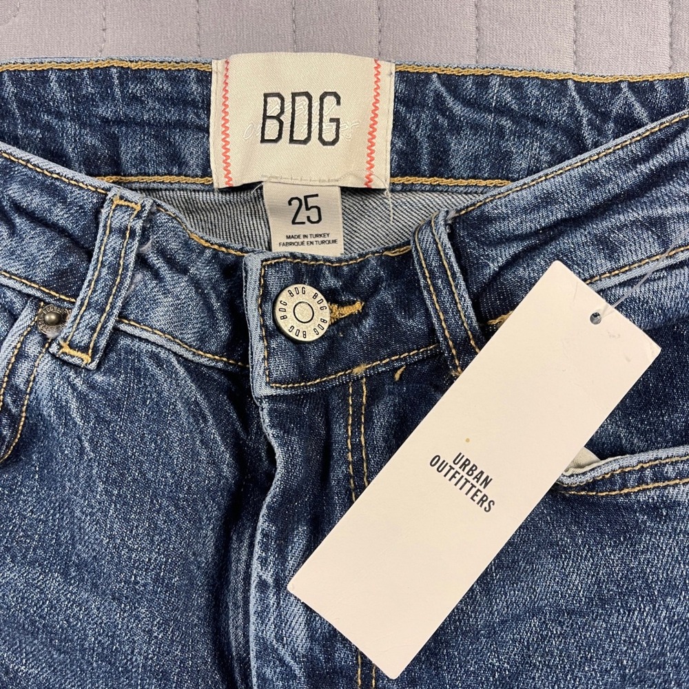 BDG Urban Outfitters Wide Leg Jeans Womens 25 High Rise Blue Denim NWT - Picture 5 of 10